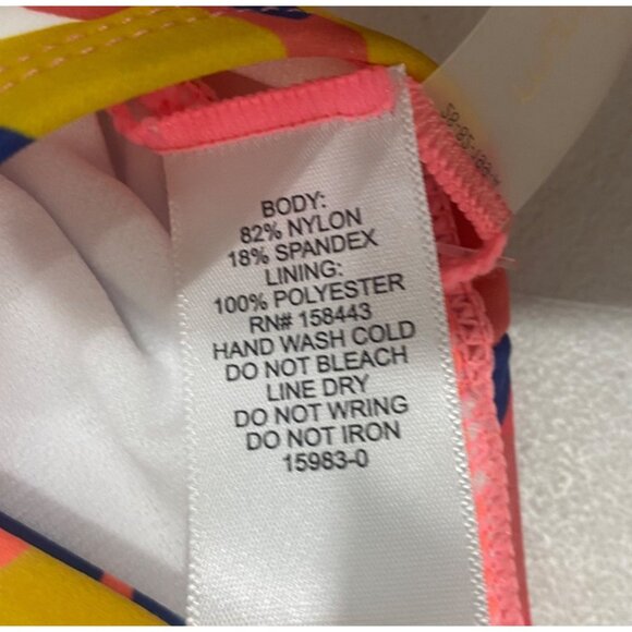 Womens Tropical Floral One-Piece Swimsuit With Adjustable Straps & Waist Tie Nyl - Picture 4 of 14